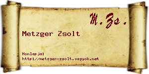 Metzger Zsolt névjegykártya